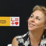 Megan Maxwell presenta en la Feria del Libro de Madrid su nuevo libro.