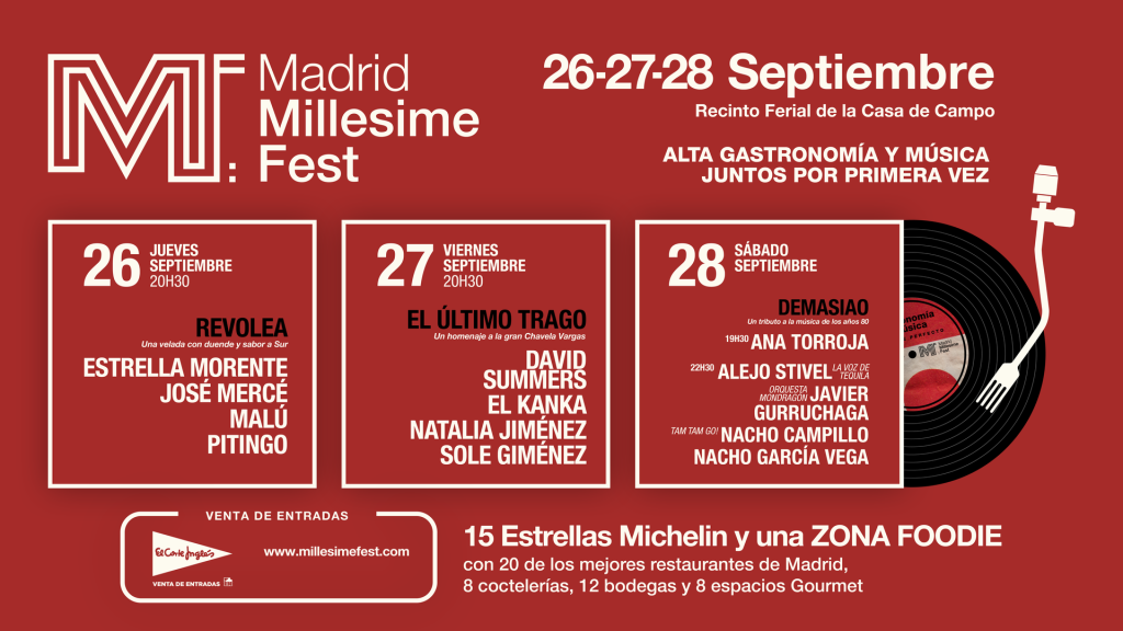 Música y gastronomía se unen en el Millesime Fest (Madrid)