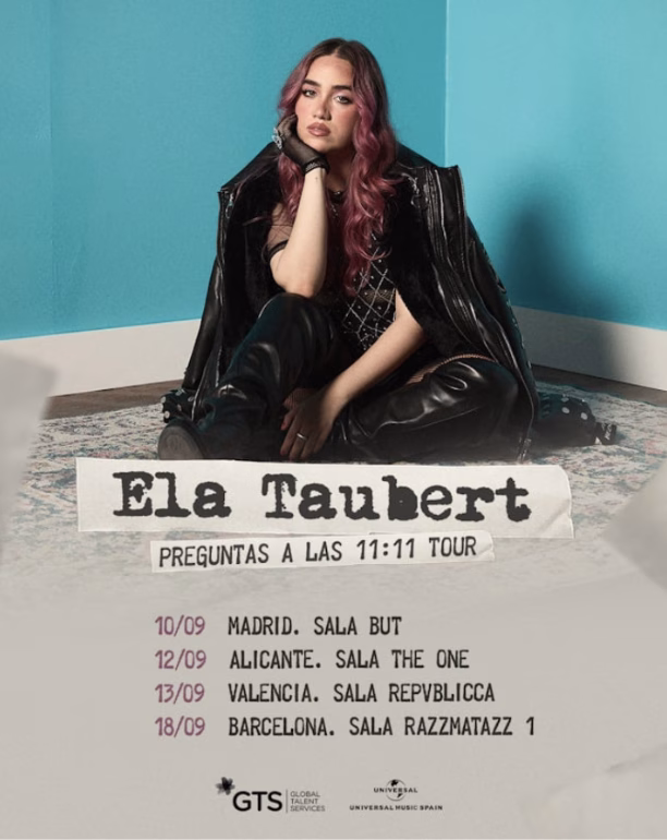 Ela Taubert aterriza en España con su gira “PREGUNTAS A LAS 11:11 TOUR”